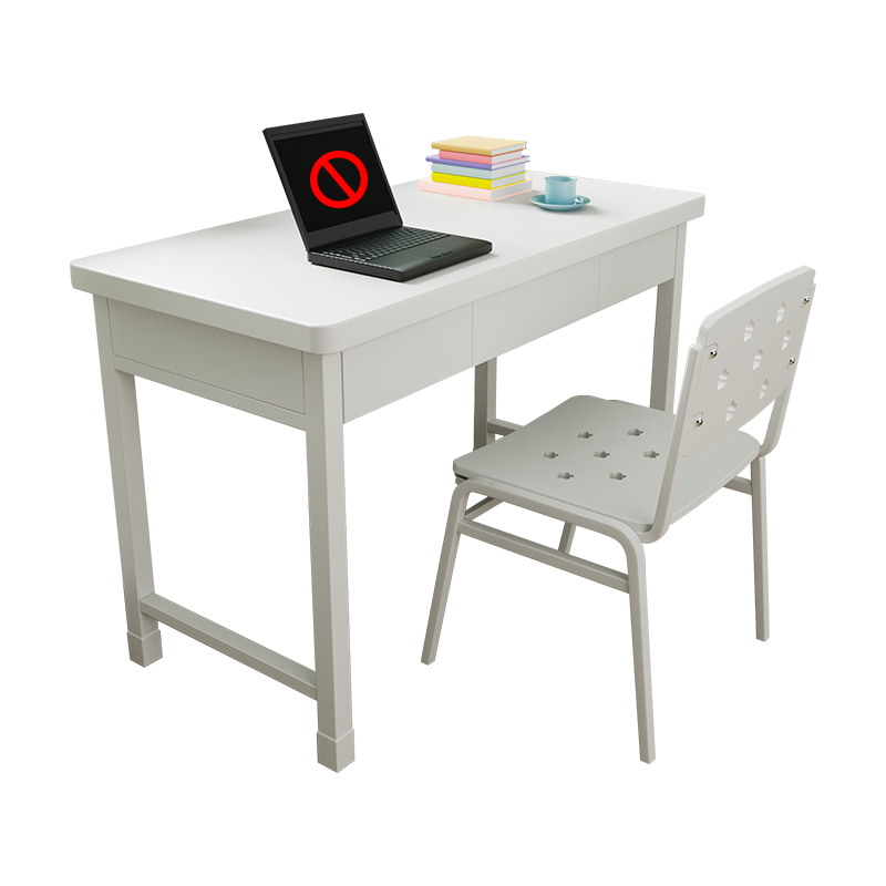 臻远ZYJ-11钢制办公桌椅组合电脑桌学习桌培训桌 三抽桌一椅