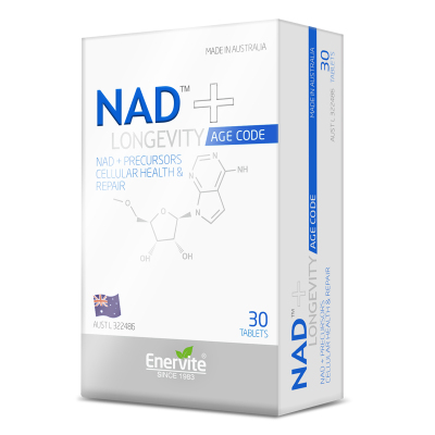 澳洲Enervite澳乐维他NAD+膳食营养补充剂非港基因NMN30粒/盒