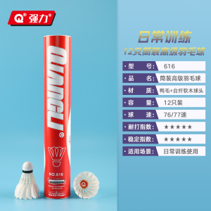 强力(QIANGLI)羽毛球正品耐打鸭毛防风羽毛球专业比赛用球耐打王训练球