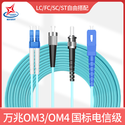 辉宏时代多模万兆OM3光纤跳线电信级LCFCSCST电信级数据中心光纤线ST-ST3米