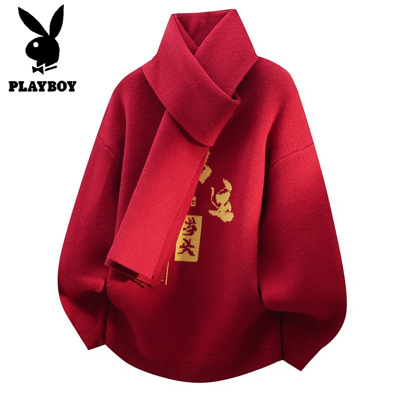 花花公子新款[新款]2025年秋冬款圆领针织毛衣男 群文件11.30