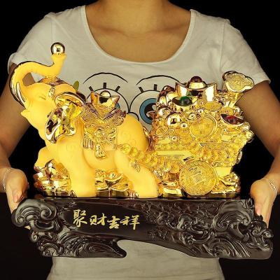 美帮汇大象摆件 大号乔迁新居礼品客厅电视柜工艺品
