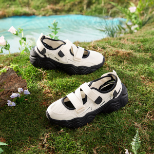 361°萌爪凉鞋女鞋凉拖魔术贴透气沙滩鞋玛丽珍休闲拖鞋女682426707