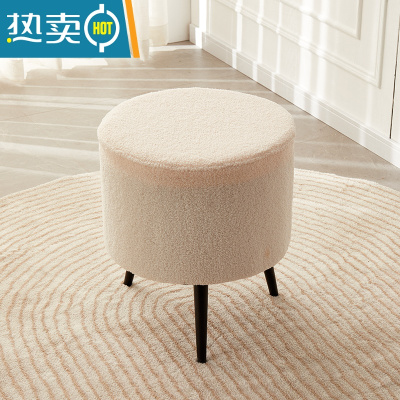 敬平羊羔绒家用门口简约床尾凳衣帽间收纳沙发长凳试衣间储物凳收纳凳