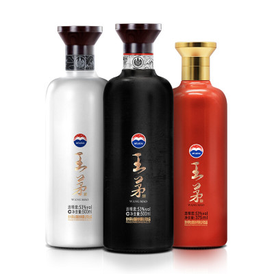 茅台酒王茅组合装酱香型白酒53度祥邦500ml+祥雅500ml+祥泰375ml组合装