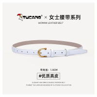 啄木鸟皮带女2025新款配牛仔裤腰带时尚百搭装饰真皮牛皮针扣腰带