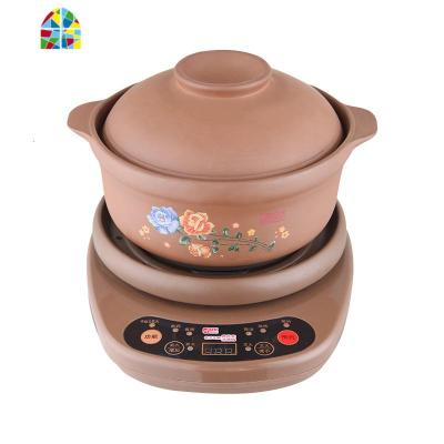 智能紫砂煲仔饭砂锅炖锅家用燃气陶瓷电煮粥煲汤锅 FENGHOU 5L白梅锅套装