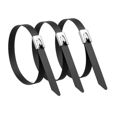 盛京联硕 不锈钢喷塑扎带 金属扎带9×500mm根