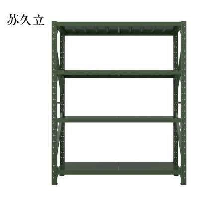 苏久立消防铁锹镐农具摆放架安保装备器材存放架军绿色拆装盾牌货架1.5米长存放架1500*600*2000