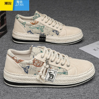 聚范帆布鞋男鞋夏季透气潮流灯芯绒平板鞋男士休闲轻便薄款老北京布鞋