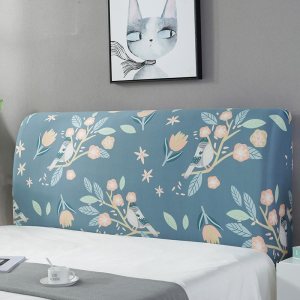 床头罩套床头套软包防尘罩靠背罩子保护套1.8米弹力布1.5床北欧风 田园鸽 1.5米(适合1.4-1.7米床头使用)