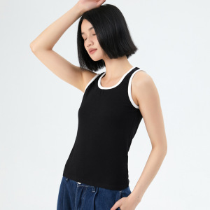 春夏季女士吊带新款撞色拼接内搭背心修身显瘦学生打底上衣