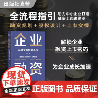 企业融资:从融资策划到上市 杜昆 著 股权设计 估值模型 商业计划书 合规整改 板块选择 注册制新规 全流程覆盖 系统