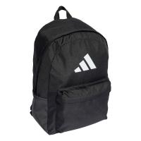Adidas经典条纹标志环保再生材质休闲运动双肩包男女通用容量L黑