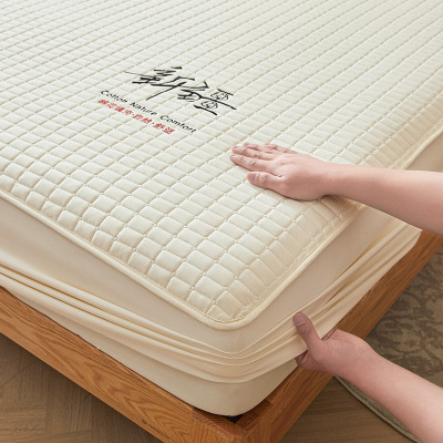 A类100全棉纯棉床笠夹棉全包床罩榻榻米床垫保护罩防滑防尘床单套