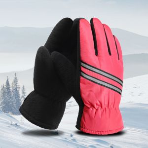 冬季加厚皮手套男士保暖女触屏骑行摩托车冬天滑雪手套