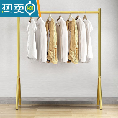 敬平加厚晾衣架落地卧室内挂衣杆家用折叠伸缩隐形凉晒藏置物衣帽架子 纳米金长120高150CM