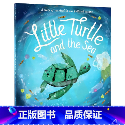 [正版]小乌龟与海 英文原版绘本 Little Turtle and the Sea 儿童海洋环境保护习惯养成绘本 英