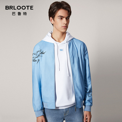 商场同款-巴鲁特休闲夹克男青年棒球领潮流外套春季茄克衫