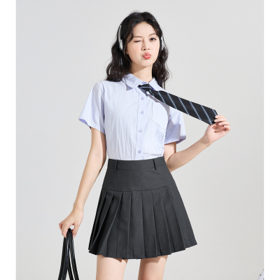 [3件8.5折118.9元,叠加优惠券]唐狮初秋新款女半身裙女学院风百搭韩系ins风百褶半身短裙QZ