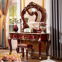 欧式梳妆台卧室化妆台现代简约美式梳妆台小户型黑色新古典化妆桌