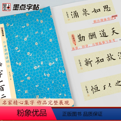 [正版]墨点字帖 中华好诗词 欧阳询楷书集字一百二十篇 名家集字古诗毛笔书法字帖简体注释成人学生练习毛笔字软笔书法临摹