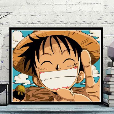 diy数字油画少女二次元动漫人物风景手绘卧室油彩装饰画 少女与猫 f