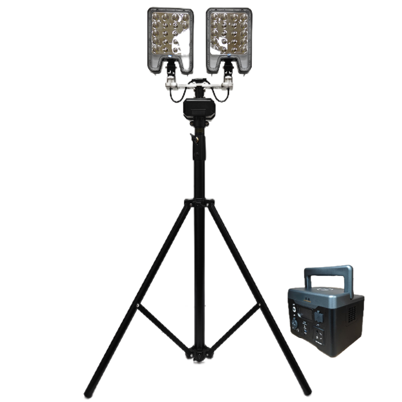 简鼎 JD6813 1000W IP65 DC18.5V LED便携升降灯(计价单位:台) 黑色