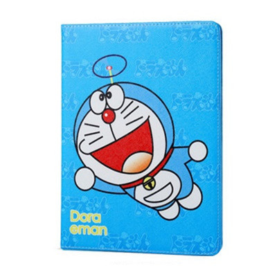 坚酷iPad保护套7.9寸mini1/2/3卡通叮当猫苹果爱派迷你二三休眠休眠皮套平板电脑外壳全包边儿童防摔支架壳