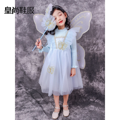 新品直营-秋冬季儿童万圣节服装女童精灵蝴蝶装扮女孩白雪公主连衣裙表演服