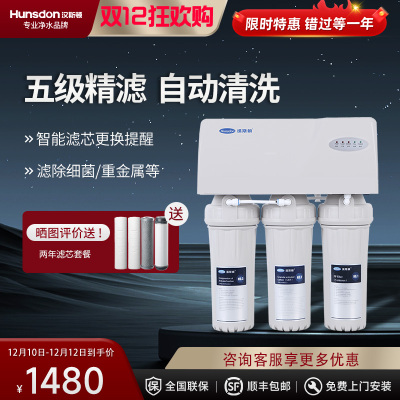 汉斯顿/Hunsdon厨下式通用滤芯净水器家用自来水过滤器高效反渗透RO直饮净水机02