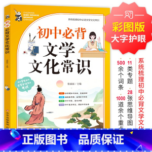 初中必背文学文化常识 初中通用 [正版]初中必背文学文化常识2025版人教版开心语文初中生中国古代历史现代文学常识积累大