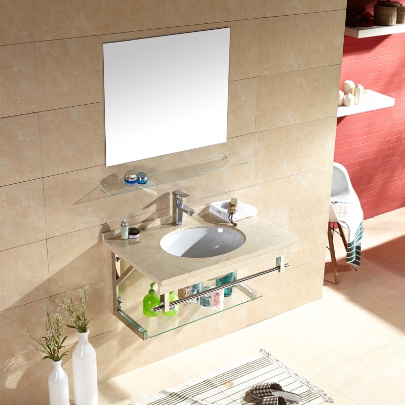 家用大理石台面池面盆组合厕所脸盆闪电客挂墙式洗手盆洗脸台洗面池