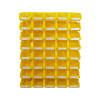 翌嘉YJ4121760 斜口组合式零件盒收纳分类货架型盒箱 黄色 40只装 740*240*1140