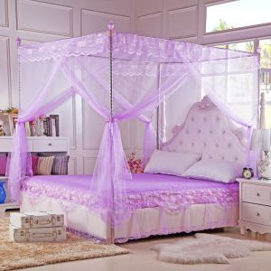 加高加密三开落地1.5米蚊帐公主风支架1.8m床双人家用