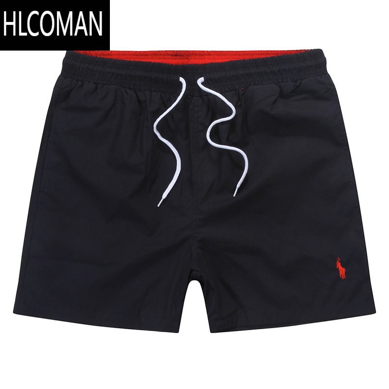 HLCOMANpolo沙滩裤男装速干五分裤 夏季宽松大码度假青年3分休闲运动短裤