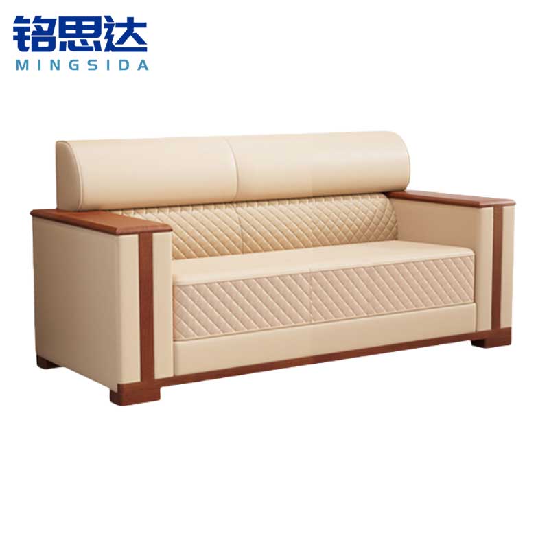 铭思达皮艺接待沙发双人位张