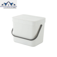 北欧厕所壁挂式简约欧式卫生间厨房家用免打孔挂壁垃圾桶手提有盖 三维工匠