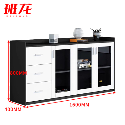 班龙茶水柜矮柜三门三抽台