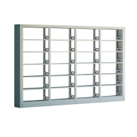 臻远ZY4072604 钢制书架资料架 单面6层一列四组白色 3700*300*2000mm