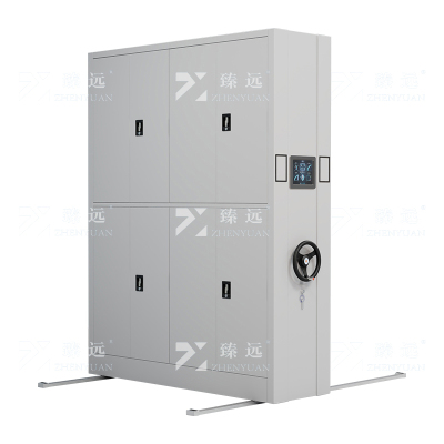 臻远ZY-MJJA-16 智能密集架移动式档案柜钢制轨道智能密集柜 通双节 一列二组