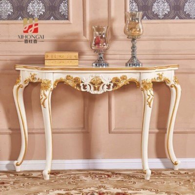 豪华欧式玄关桌法式玄关柜韩式玄关台沙发背几新款墙边桌半圆桌