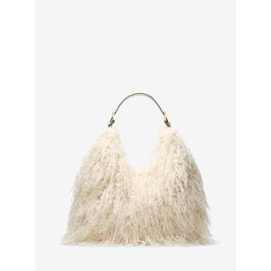 Michael Kors新款时尚百搭女单肩包毛绒斜挎包容量时尚包日常出行聚会场合 Natural