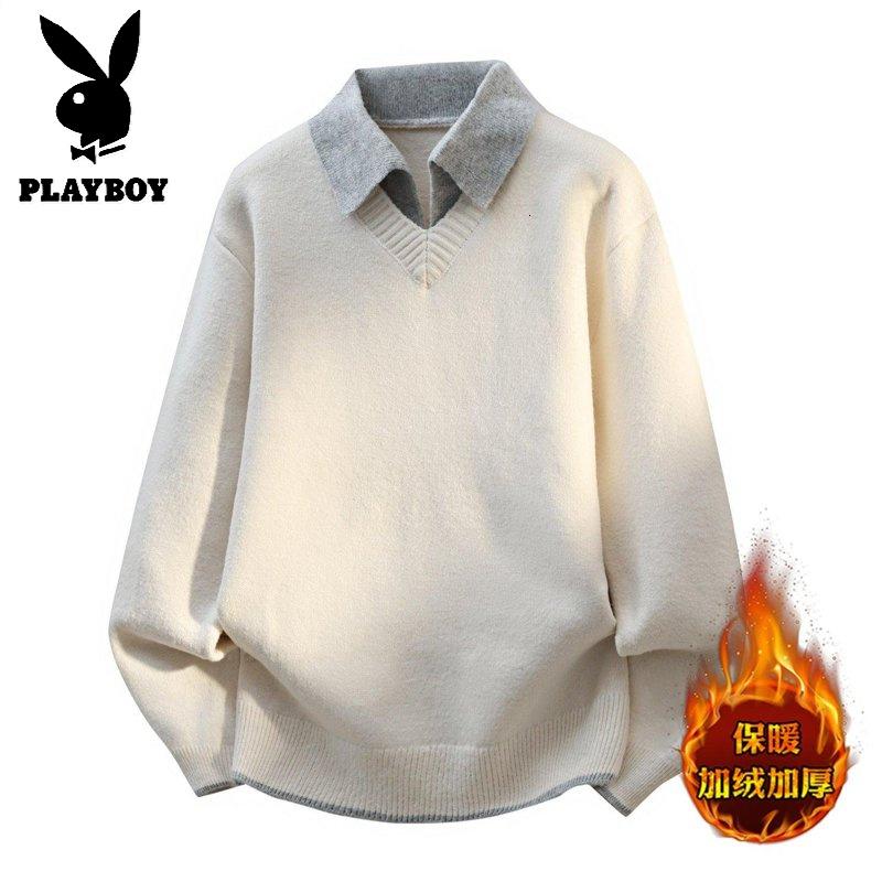 花花公子新款[新款]2025年秋冬款翻领针织毛衣男 群文件11.29