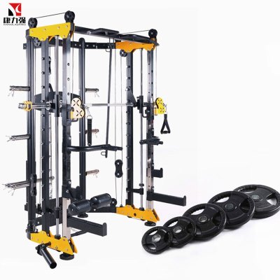 康力强KLQ6018综合训练器史密斯机大飞鸟深蹲卧推架健身房龙门架单机+100KG杠铃片