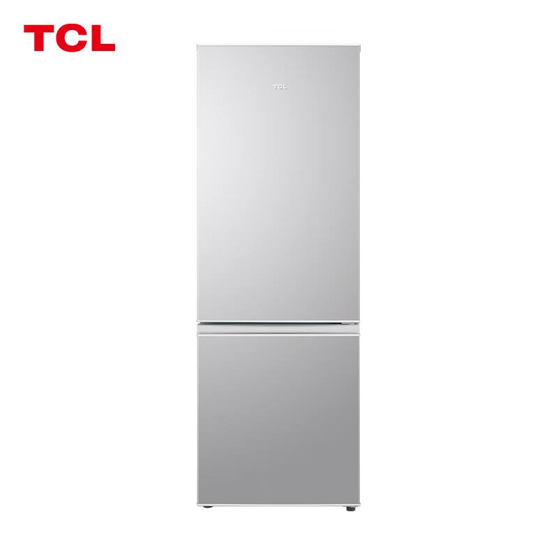 TCL R163F1G-B 双门小型冰箱 迷你电冰箱闪白银 一体成型箱体