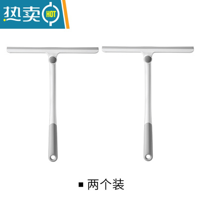 敬平擦玻璃器家用刮水器多功能双面卫生间镜子地板纱窗户清洁刷工具 普通款[两个装]