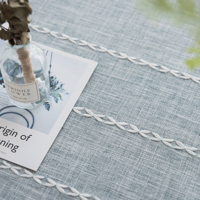 美帮汇素色小桌布书桌少女风北欧学生宿舍化妆台格子办公桌布艺