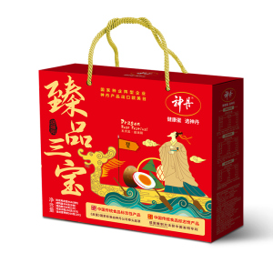 [神丹] 端午臻品三宝蛋粽礼盒 1.592kg 8皮蛋+8咸蛋+3袋粽子(600克)