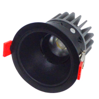 LED射灯 防眩光 嵌入式 黑架+黑杯-单头12W白光